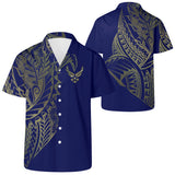 Tribal Air Force Mens Hawaiian Casual Shirt