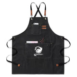 Chenega Team Eagle - Unisex Canvas Cross Back Chef Aprons Multifunction with Large Pockets