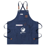 Chenega Team Eagle - Unisex Canvas Cross Back Chef Aprons Multifunction with Large Pockets