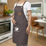 Chenega Team Eagle - Unisex Canvas Cross Back Chef Aprons Multifunction with Large Pockets