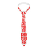 Ignite Your Fire - White All Over Print Unisex Bandana Tie Necktie