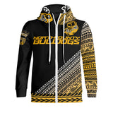 North County Bulldogs #6 Pulealii - Adult Full Zip Turtleneck Hoodie Streetwear