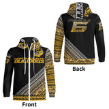 North County Bulldogs #6 Pulealii - Adult Full Zip Turtleneck Hoodie Streetwear