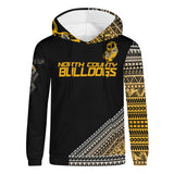 North County Bulldogs #9-#12 Manuofetoa 3 - Mens Lightweight All Over Print Hoodie