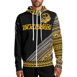North County Bulldogs #9-#12 Manuofetoa 4 - Adult Full Zip Turtleneck Hoodie Streetwear