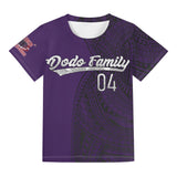 Familian Dodo Reunion Purple Childrens Loose Fit Short Sleeve T-Shirt Pull on Tees