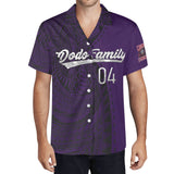 Familian Dodo Reunion Purple Mens All Over Print Casual Hawaiian Shirt
