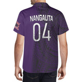 Familian Dodo Reunion Purple Mens All Over Print Casual Hawaiian Shirt