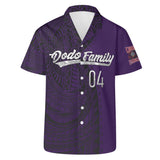Familian Dodo Reunion Purple Mens All Over Print Casual Hawaiian Shirt