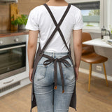 Chenega Team Eagle - Unisex Canvas Cross Back Chef Aprons Multifunction with Large Pockets