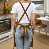 Chenega Team Eagle - Unisex Canvas Cross Back Chef Aprons Multifunction with Large Pockets
