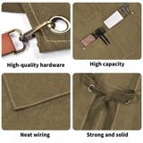Chenega Team Eagle - Unisex Canvas Cross Back Chef Aprons Multifunction with Large Pockets