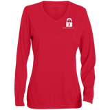 Inspired Homes,  LLC Ladies' Moisture-Wicking Long Sleeve V-Neck Tee